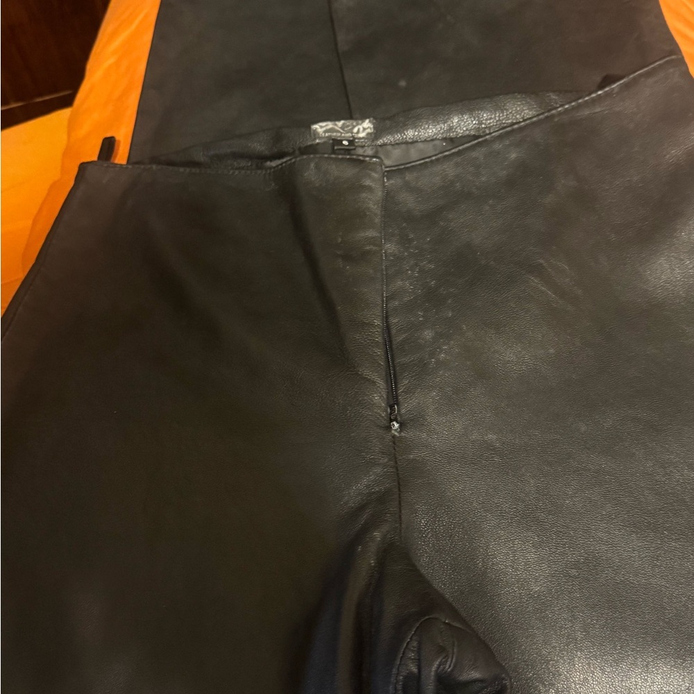 XOXO Charcoal Leather Trousers